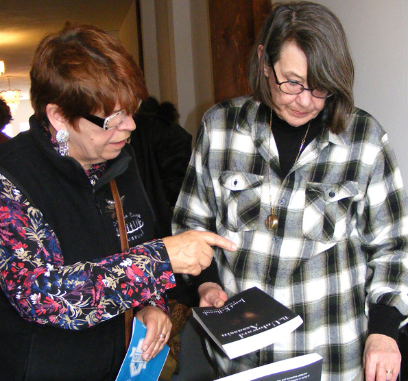 <p>Another thriller –  On Sunday, Sarah Hall (left) of Picton chatted with local author Janet Kellough about her latest mystery novel, The Untoward Assassin, during a book release at the Picton Library’s Pop-Up Shop. The novel was released March 2. (Terry McNamee/For The Gazette)</p>

