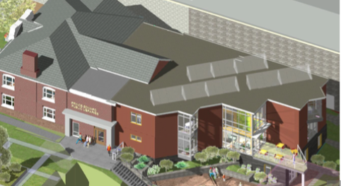 <p>Expansion – This artist’s rendition shows the scope of the addition planned for the Picton library branch, estimated at $2 million. Councillors voted to allow the project to go to tender at last week’s committee-of-the-whole meeting. (County of Prince Edward Public Library)</p>
