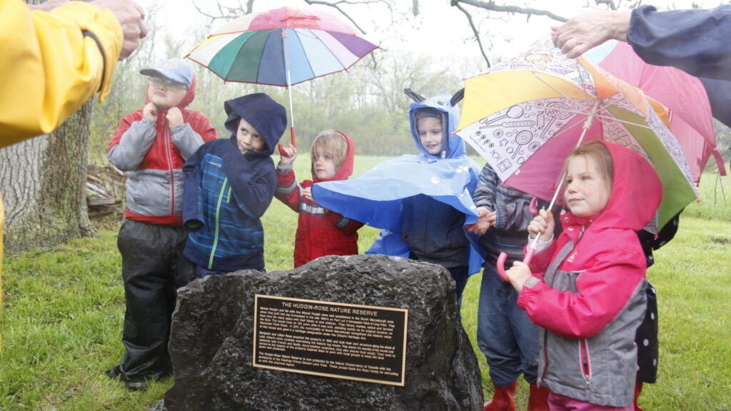 <p>CONNECTING WITH NATURE School children from Bellevilles Sir James Whitney School for the Deaf were in attendance at the Hudgin-Rose property on Tuesday morning. (Desirée Decoste/Gazette Staff) </p>
