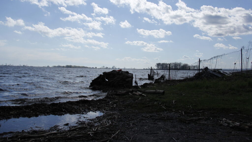 <p>Soggy conditions persist at the Smoke’s Point Road access to Weller’s Bay.<br />
(Desirée Decoste/Gazette Staff)</p>
