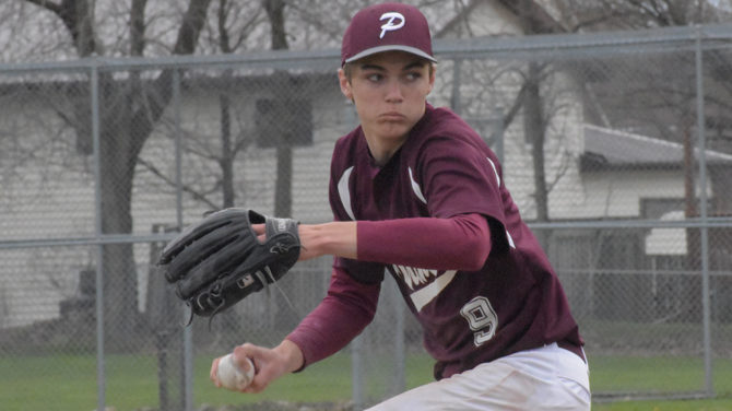 <p>THE WIND UP-  PECI  Panther Will Ronan pitched four innings of one run, two hit baseball on Thursday at the locals topped the visiting St. Theresa Titans at the Field of Dreams in Wellington. (Jason Parks/Gazette Staff)</p>

