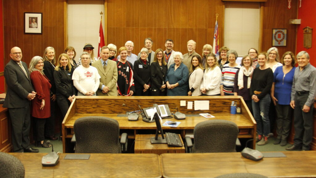 <p>GOOD GRANTS (At left) Prince Edward County Mayor Steve Ferguson joins with members of community organizations that were successful in the 2019 municipal community grants program. In total, over $175,00 in cash and $38,00 of in-kind support was awarded. (Desirée Decoste/Gazette Staff)</p>
