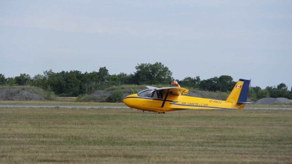 <p>EASY GLIDE A cadet with The Central Region Gliding School is seen at the Mountain View Cadet Flying Training Centre landing a glider. The facilities at Mountain View were re opened by the school in 2012 and is now home to the primary maintenance and supply facilities as well as the administration side of the program. (Desirée Decoste/Gazette Staff)</p>
