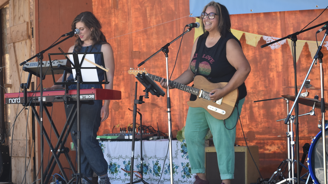 <p>SOMETHING TO SING ABOUT &#8211; That&#8217;s What She Said performed two sets at the 3rd Annual Fermentation Festival at the Crystal Palace on Saturday. (Sarah Williams/Gazette Staff)</p>
