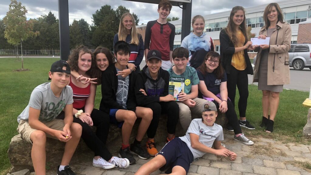<p>COMMUNAL DONATION- Students in PECI’s Venture Enrichment Program present $904 to Hastings and Prince Edward Learning Foundation Executive Director Maribeth deSnoo. (Jason Parks/Gazette Staff)</p>
