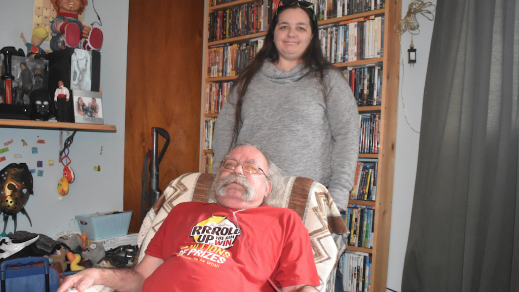 <p>LOOKING FOR HELP- Picton man Brian Snider with his daughter Carrie. Snider is ready for a lung transplant but has no support person to stay in Toronto with him for the three month post-op recovery period. (Jason Parks/Gazette Staff)</p>
