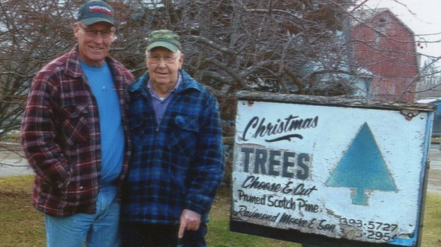 <p>Paul and Raymond Moore of Moore’s Christmas Tree Farm on Ridge Rd.<br />
(Submitted Photo)</p>
