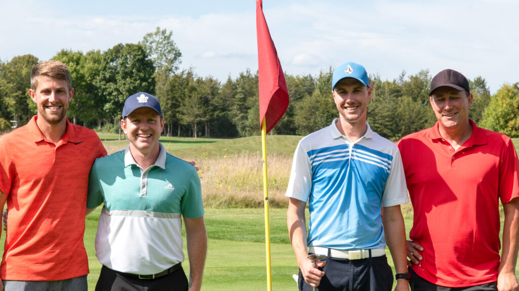 <p>2019 Hospice Prince Edward Scramble winners (From left) Ryan Stevenson, Ben Quaiff, Tyler Bond and Curtis Stevenson. (Submitted Photo)</p>
