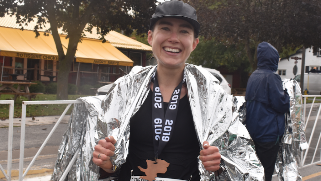 <p>Toronto’s Tannis Reddy won’t be able to defend her 2019 County Marathon title until 2021 as the event has been called off this year. Reddy became the first woman in the 16 year history of the County Marathon to win the overall race. (Sarah Williams/Gazette Staff)</p>
