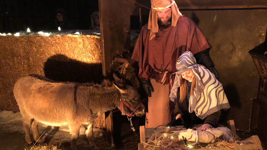 <p>THE REASON FOR THE SEASON- Mary and Joseph look over the saviour born in Bethlehem during Emmanuel Baptist Church’s annual A County Christmas in 2020.  (Jason Parks/Gazette Staff)</p>
