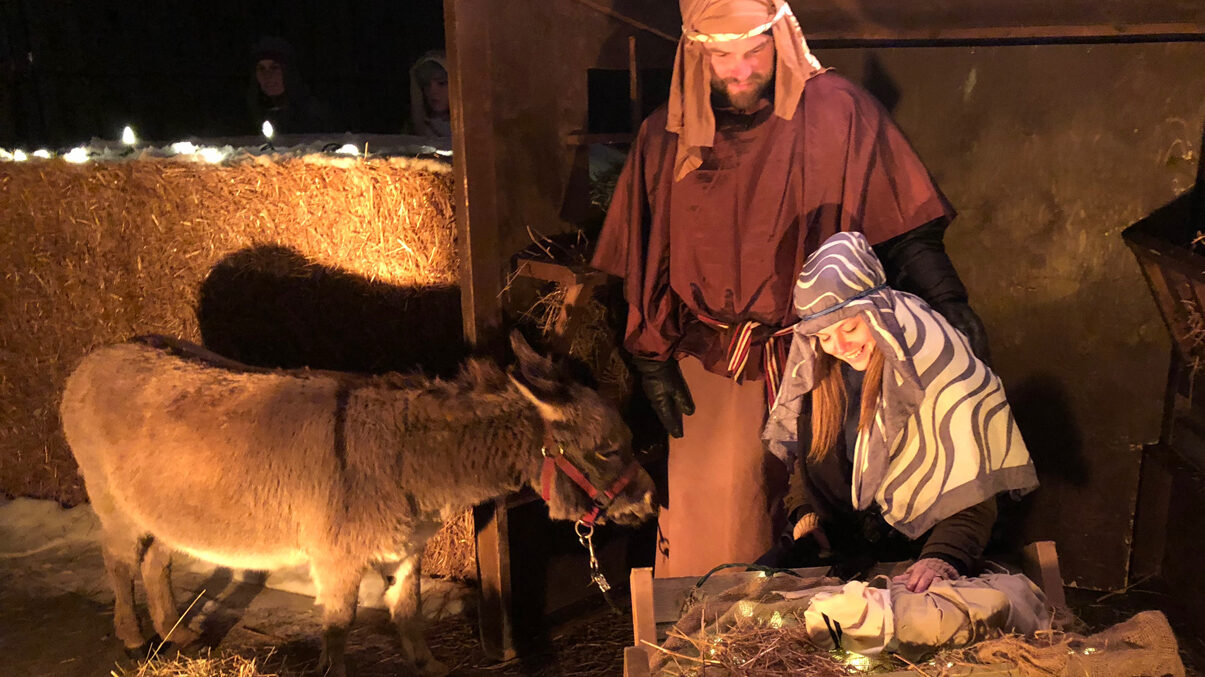 <p>THE REASON FOR THE SEASON- Mary and Joseph look over the saviour born in Bethlehem during Emmanuel Baptist Church’s annual A County Christmas in 2020.  (Jason Parks/Gazette Staff)</p>
