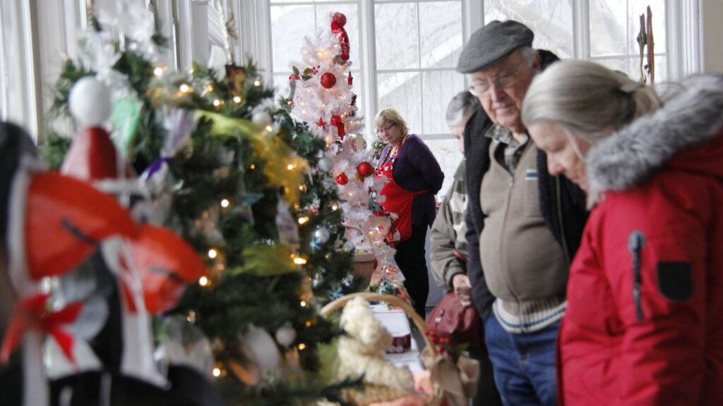 <p>OH WHAT A BEAUTIFUL SIGHT- Upwards of 200 trees containing gift certificates, goods and treats were part of the silent auction at the 26th annual Festival of Trees at Isiah Tubbs Inn and Resort on West Lake this weekend. (Desirée Decoste/Gazette Staff)</p>
