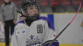 <p>HOT STICK- Gerrit Kempers and the Lehigh Cement Prince Edward County Bantam ‘B’ Kings took the first two games of the OMHA Quarter Finals against Elmvale last weekend. (Jason Parks/Gazette Staff)</p>
