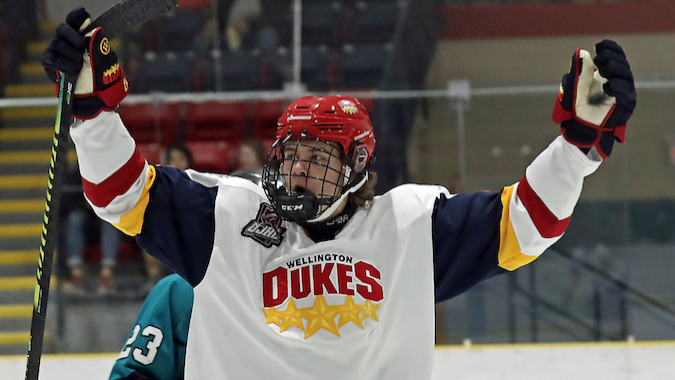 <p>Wellington’s Brodie McDougall has four goals in his last three games-all Wellington wins. (Ed McPherson/OJHL Images)</p>
