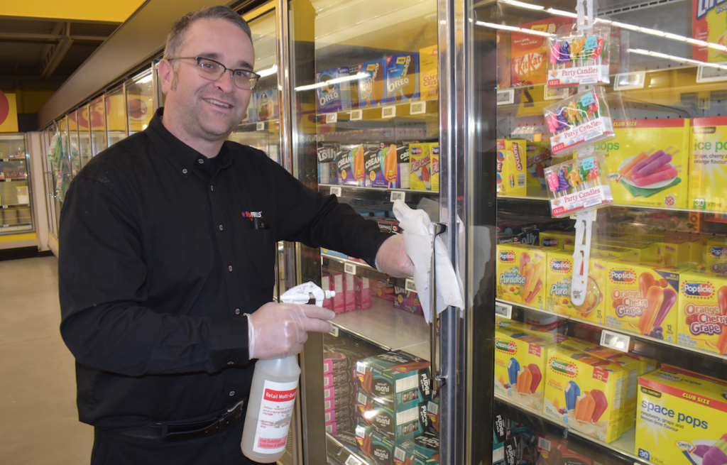 <p>No Frill’s Picton store owner Andrew Januszkiewicz. (Jason Parks/Gazette Staff)</p>
