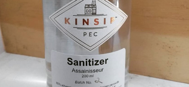 <p>ALL IN THIS TOGETHER- Picton area distillery Kinsip has changed their production model for the time being to produce hand sanitizer. (Kinsip photo)</p>

