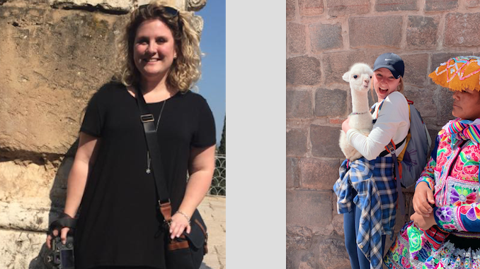 <p>County natives (Left) Krystal Jones and (Right) Emma Goodman are currently in Peru, hoping to return home later this week. (Submitted Photos)</p>
