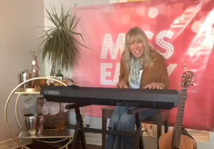 <p>SELF-ISOLATING TOGETHER &#8211; Miss Emily belts out tunes from her home last Saturday during her Facebook live concert. (Sarah WIlliams/Gazette Staff)</p>
