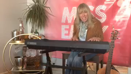 <p>SELF-ISOLATING TOGETHER – Miss Emily belts out tunes from her home last Saturday during her Facebook live concert. (Sarah WIlliams/Gazette Staff)</p>
