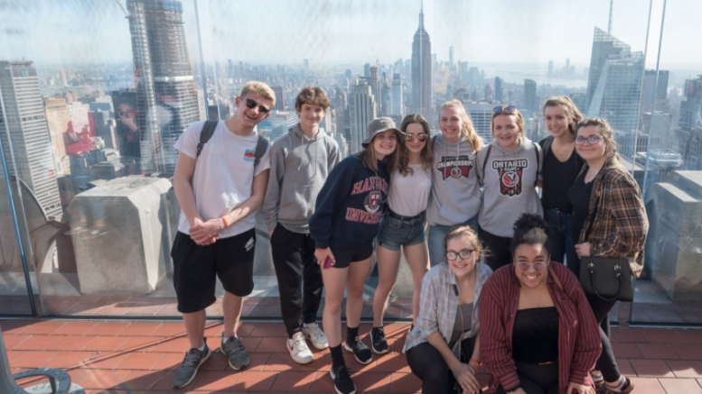<p>PECI Students high atop New York City during the 2019 Venture program trip. (PECI/Facebook photo)</p>
