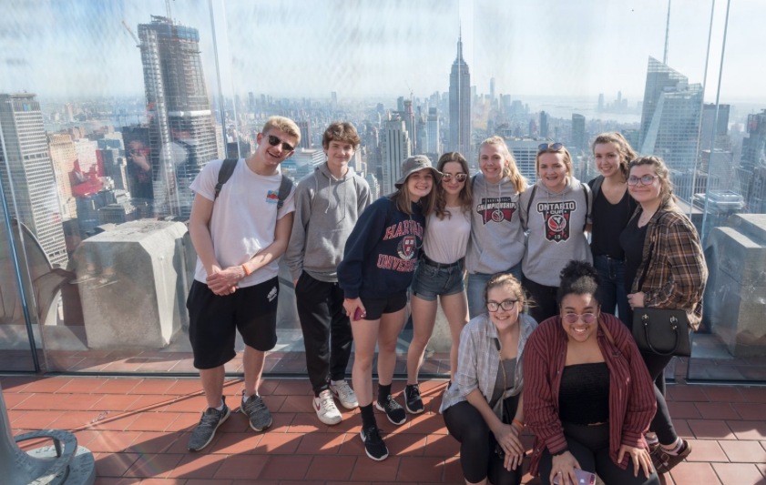 <p>PECI Students high atop New York City during the 2019 Venture program trip. (PECI/Facebook photo)</p>
