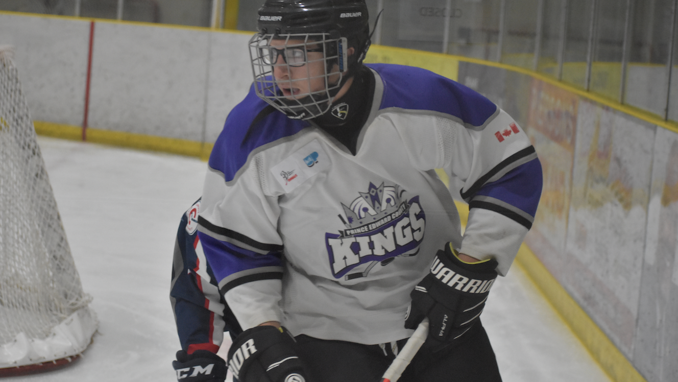 <p>Keagan Zantingh and the Lehigh Cement Bantam B Kings earned a split in the opening weekend of their OMHA Semi Final series against Listowel this weekend. (Jason Parks/Gazette Staff)</p>
