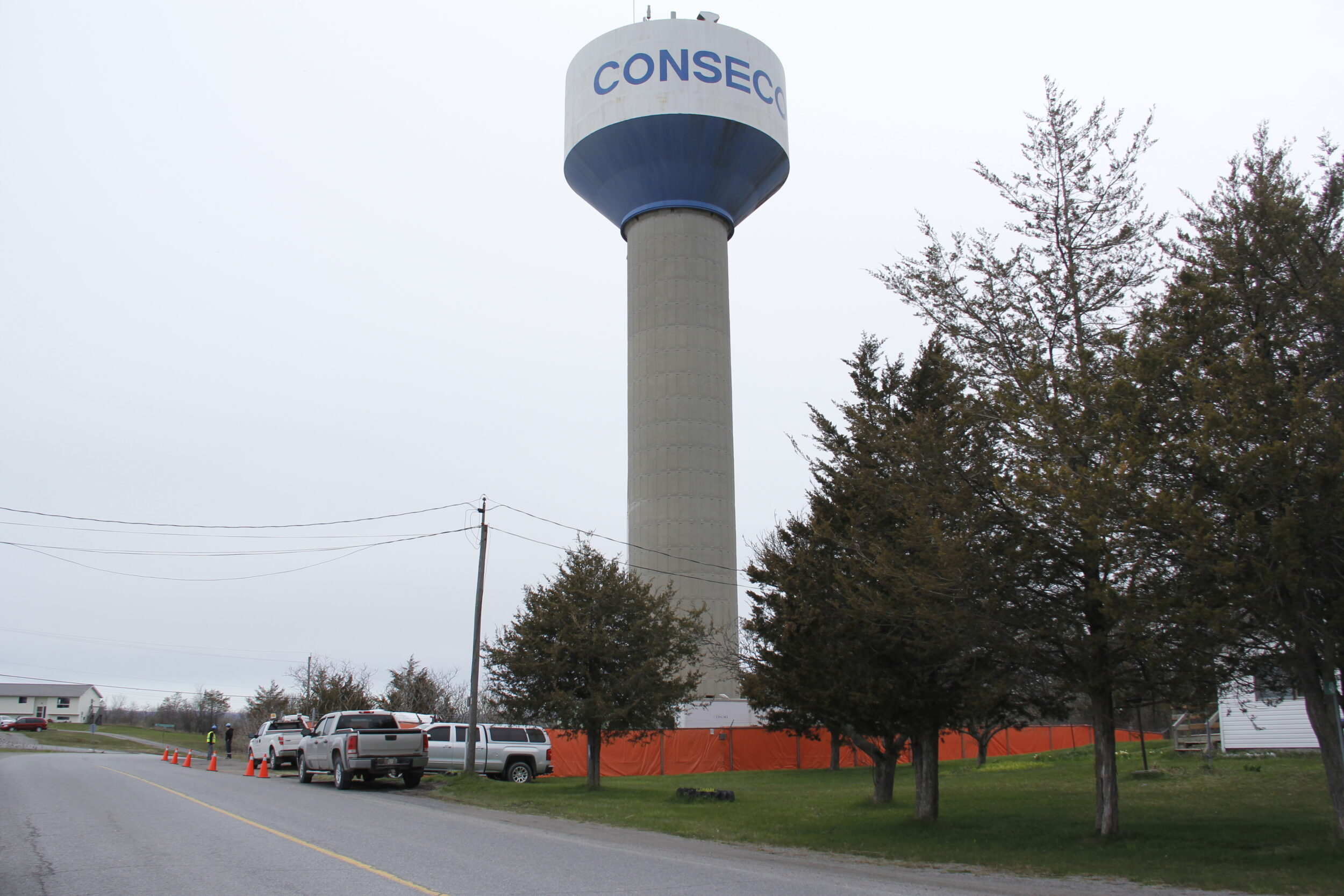<p>A main trunk line will soon connect the new Wellington water tower to the water treatment plant west of the village. (Gazette File Photo)</p>
