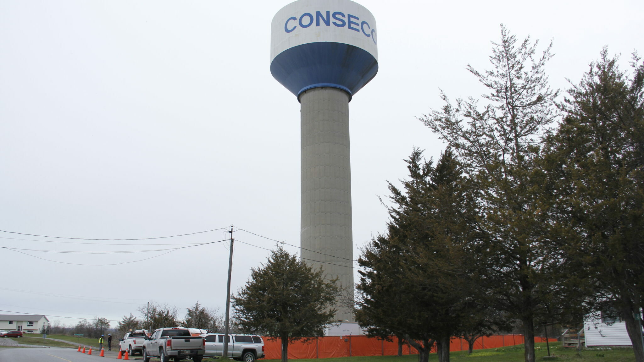 <p>A main trunk line will soon connect the new Wellington water tower to the water treatment plant west of the village. (Gazette File Photo)</p>
