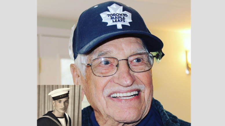 <p>Consecon resident, Navy veteran and long standing Toronto Maple Leafs fan Joe Reid is set to turn 100 on Sunday. (Submitted photo)</p>
