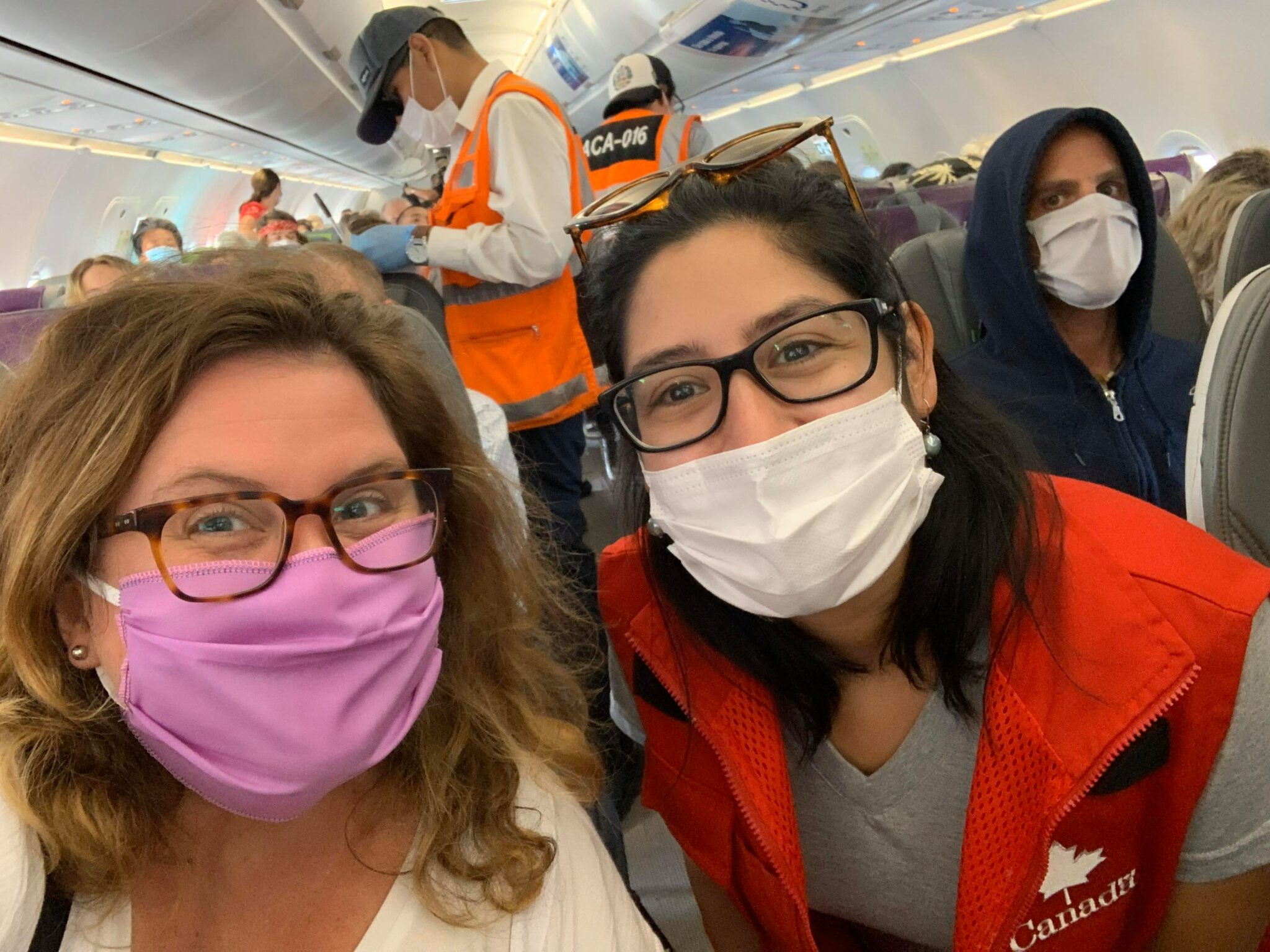 <p>TAKING OFF- Prince Edward County native Krystal Jones and a member of the Canadian Embassy in Peru Saturday afternoon. (Krystal Jones photo)</p>
