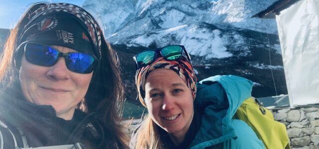 <p>IN THE MOUNTAINS – (L-R) Mollie Sitwell and friend Andrea Van Ogtrop were scaling Mount Everest when Nepal went into lock down. (Submitted Photo)</p>
