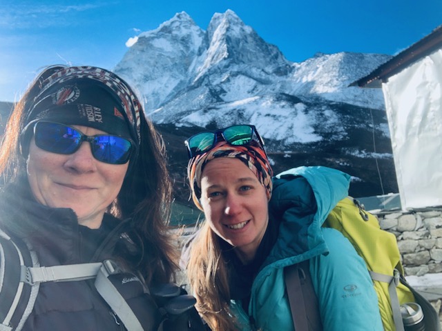 <p>IN THE MOUNTAINS – (L-R) Mollie Sitwell and friend Andrea Van Ogtrop were scaling Mount Everest when Nepal went into lock down. (Submitted Photo)</p>
