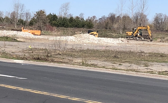 <p>IN DEVELOPMENT Work at a west Picton shopping centre that will be the home of Picton Foodland (Formerly Sobeys) continues Wednesday morning. (Jason Parks/Gazette Staff)</p>
