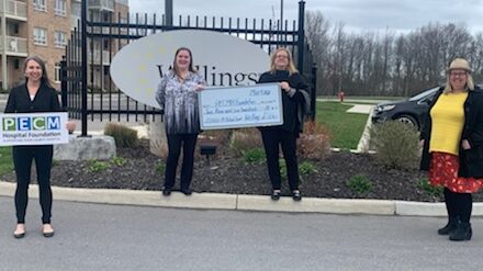 <p>A WELLSPRING OF SUPPORT The Wellings of Picton are supporting the Prince Edward County Memorial Hospital Foundation PPE drive. Pictured from left at the Wellings of Picton are Shannon Coull, Executive Director of the PECMH Foundation, Katherine Langabeer, Sales and Marketing Manager for the Wellings of Picton, Rachel Henry, General Manager of the Wellings of Picton and Briar Boyce, Senior Development Officer with the Foundation.<br />
(Photo submitted by Jessica Dore)</p>
