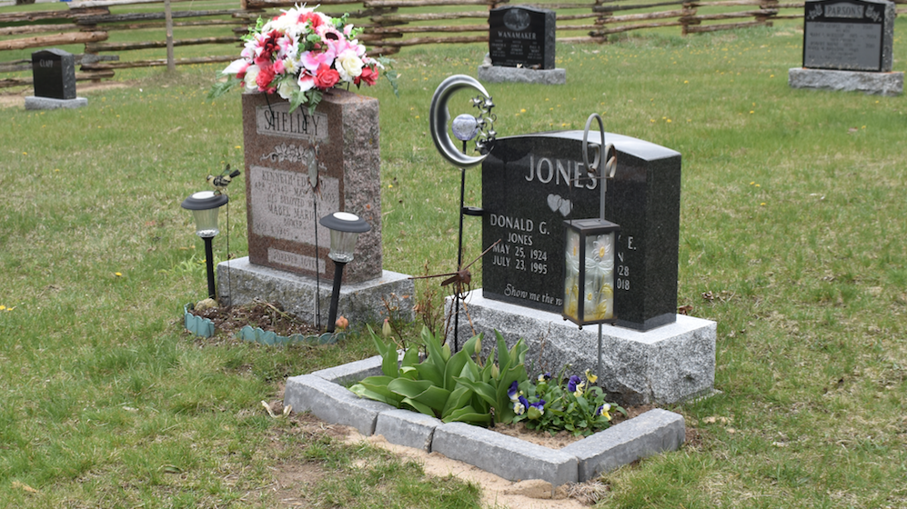 <p>NEW ENFORCEMENT OF OLD RULES The enforcement of long established but previously ignored bylaws at Cherry Valley Cemetery has caught a number of bereaved families of guard. Above is an example of a new and approved flower box and ornament station. (Jason Parks/Gazette Staff) </p>
