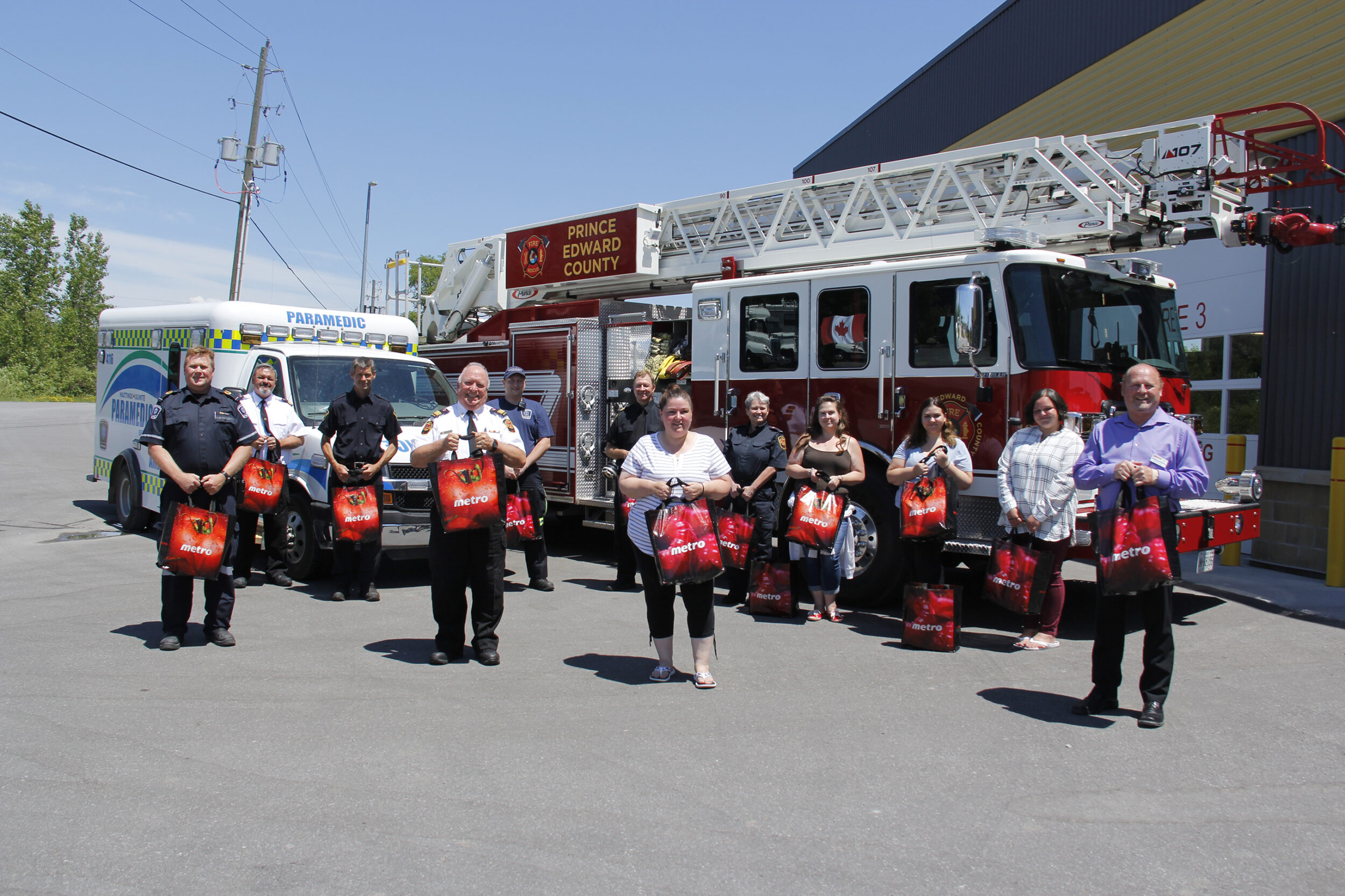 <p>BAGS FOR HEROES On Friday Prince Edward County firefighters and paramedics were presented with 170 ‘Bags for Heroes’, a campaign run through ‘Bags of Hope’ not-for-profit group. (Desirée Decoste/Gazette Staff)</p>
