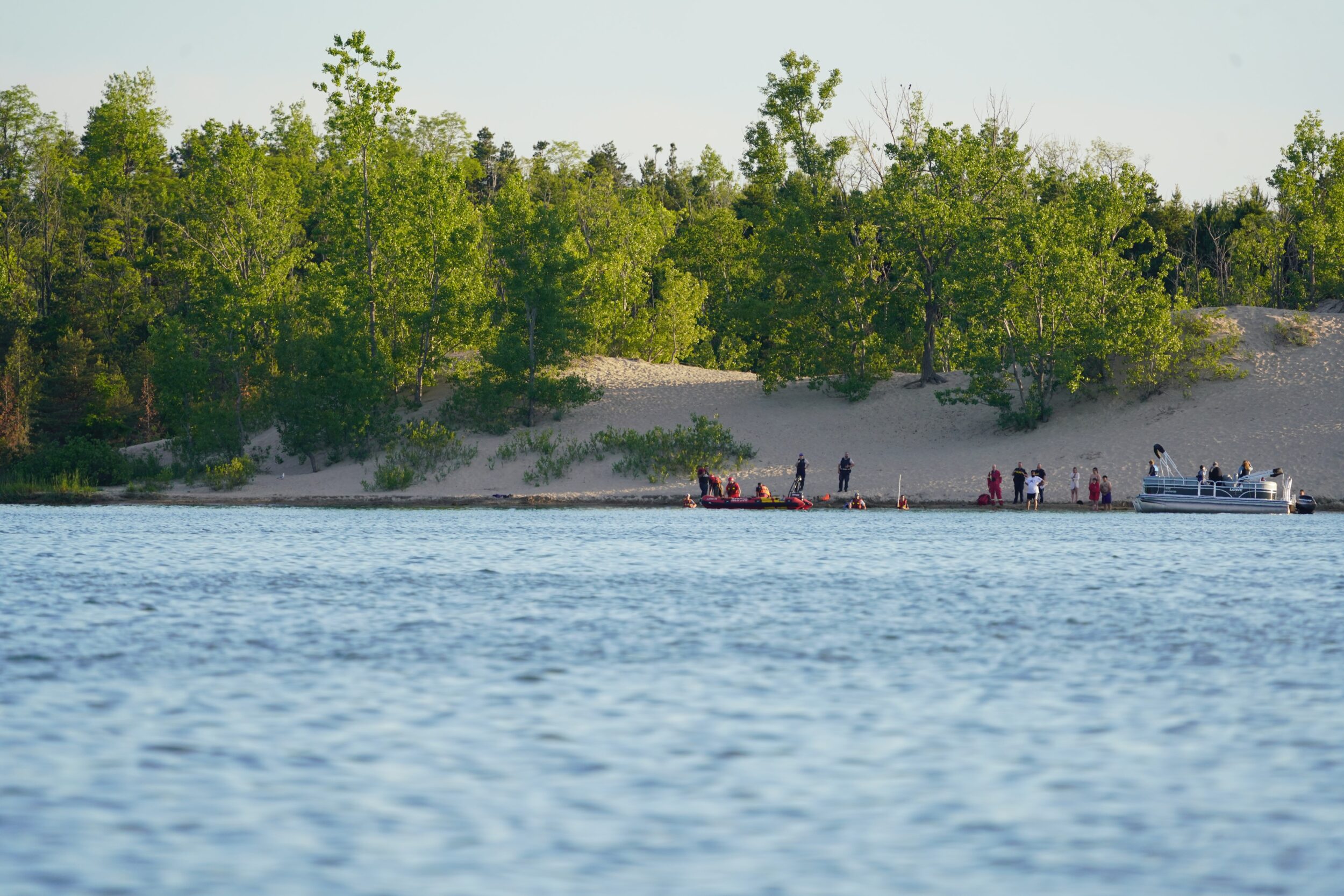 <p>Prince Edward County FIre and Rescue were called to North Beach twice on Sunday for reported drownings.  (Cathy Caley for the Gazette) </p>
