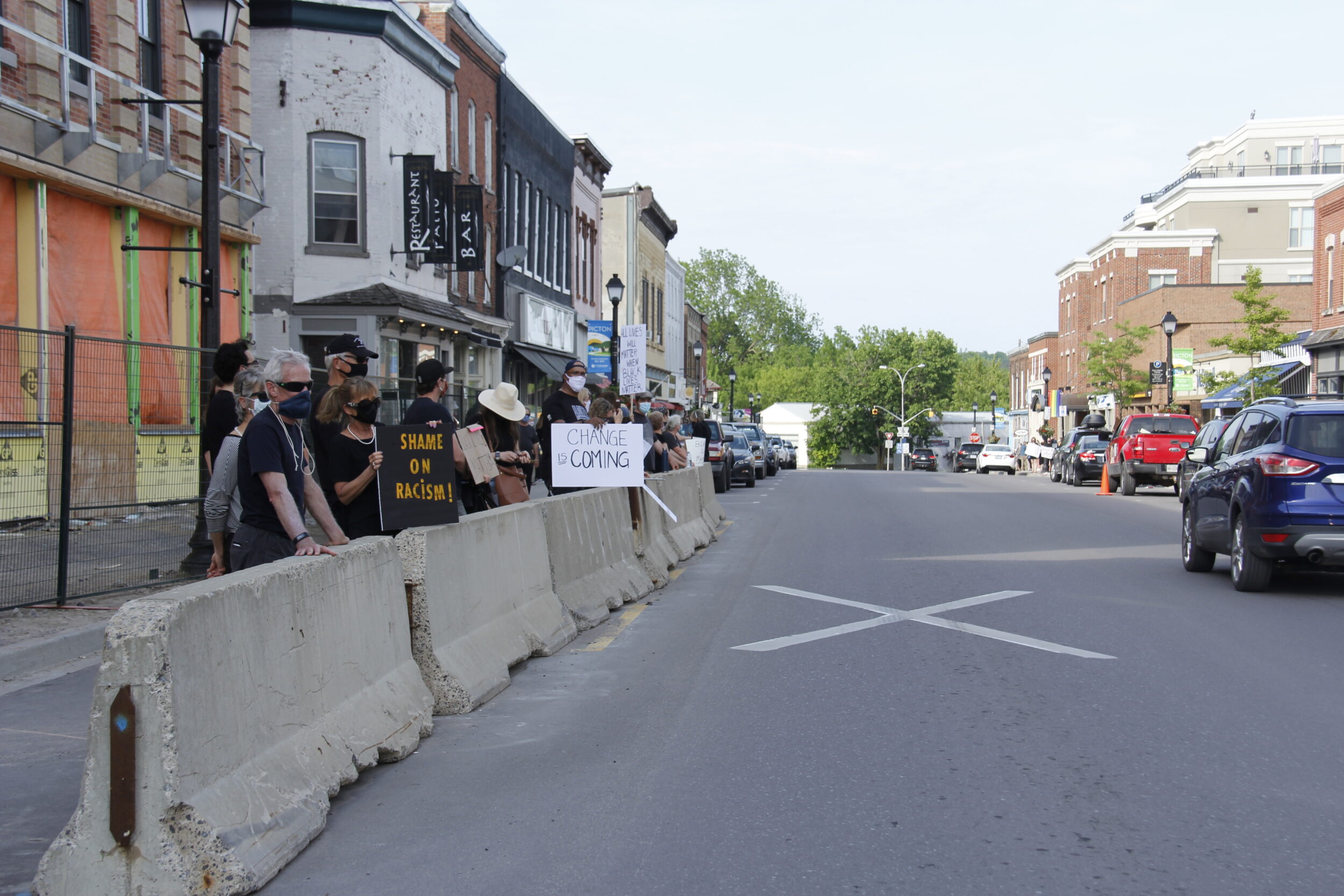 <p>Attendees display their opinion at the Black Live Matter Picton protest on June 5, 2020. (Desirée Decoste/Gazette staff)</p>
