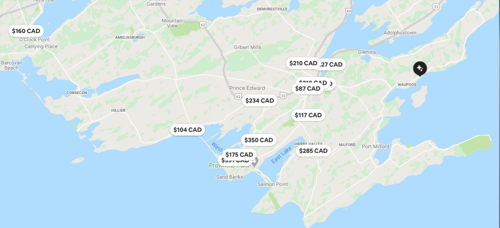 <p>. (Air BNB map)</p>
