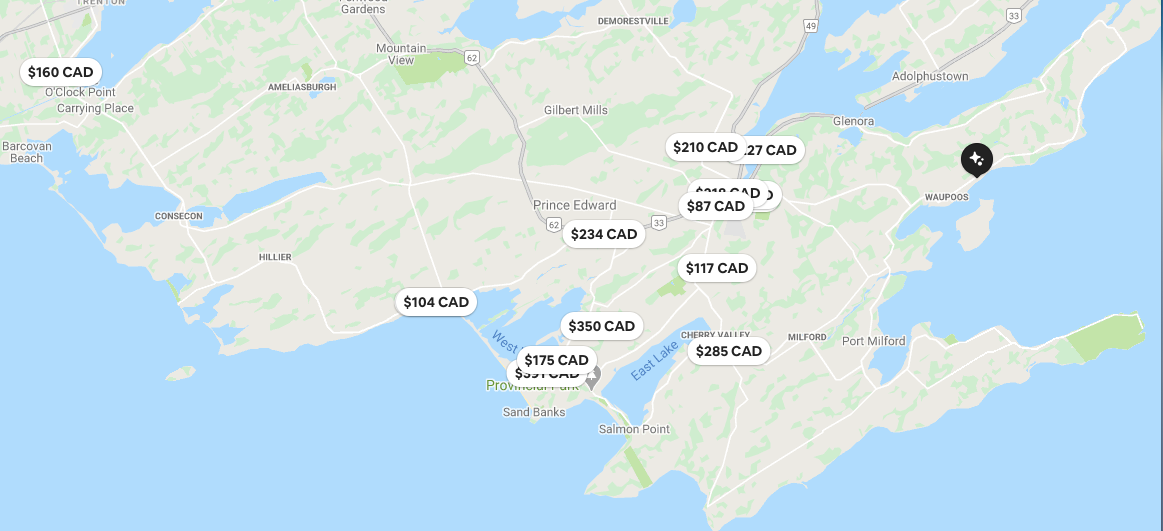 <p>. (Air BNB map)</p>
