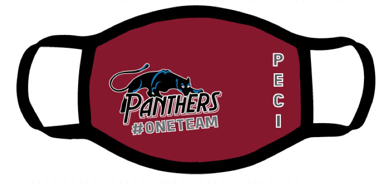 <p>FLATTENING THE CURVE PECI’s Make Poverty History Club have designed a protective face mask from which sale proceeds will support Prince Edward County foodbanks. (Submitted photo)</p>
