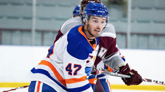 <p>Wellington’s Alex Yuill will be suiting up for the Guildford Flames of the United Kingdom’s  Elite Ice Hockey League this season. (UOIT photo)</p>

