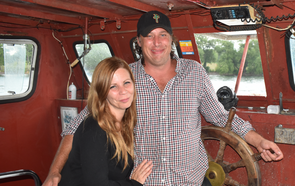 <p>ALL ABOARD Sara and Mitch Harrison are behind Capitan Mitch’s Boat Tours, a local business taking charter trips from Prinyer’s Cove to fabled Main Duck Island in Lake Ontario. (Jason Parks/Gazette Staff)</p>
