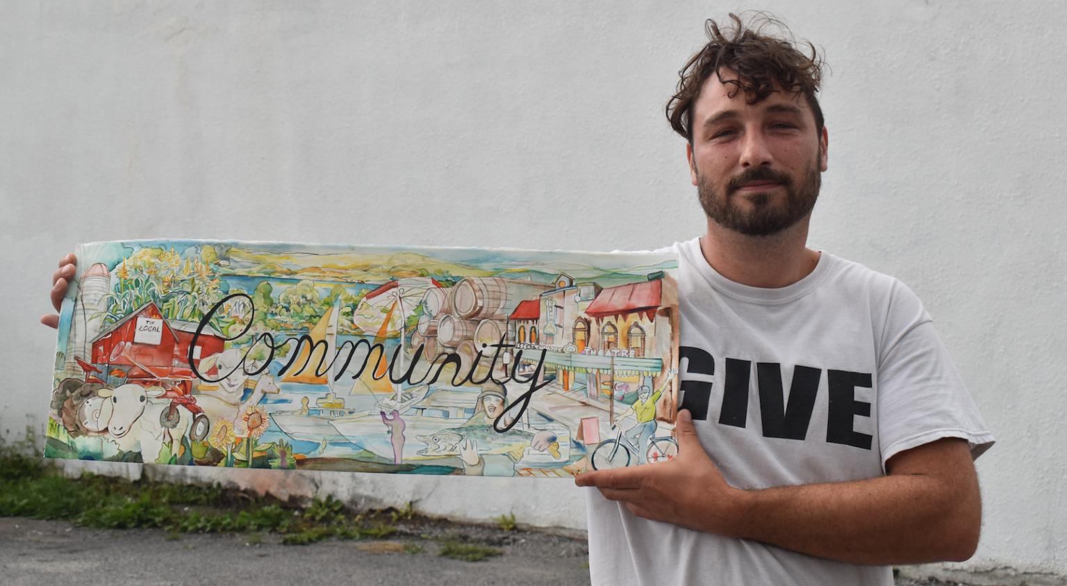 <p>WHAT WILL ONE DAY BE Local artist Tomas Del Balso will be working with local youth to create a wall mural celebrating the sense of community of Prince Edward County in Picton.   (Jason Parks/Gazette Staff)</p>
