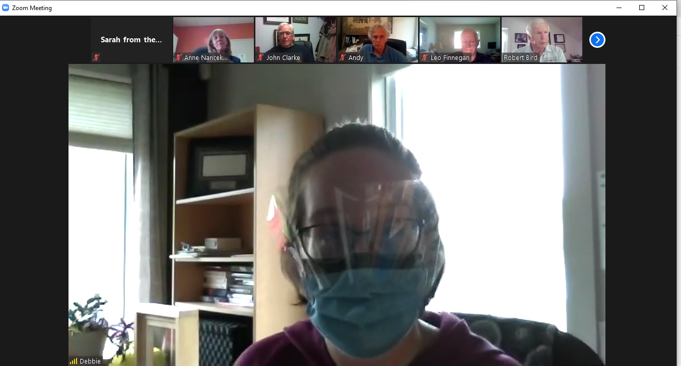 <p>TALKING COVID- Dr. Sarah LeBlanc, lead at a local Covid-19 assessment centre, joined other local medical professionals to discuss the pandemic with Rotarians. Sarah Williams/Gazette Staff)</p>
