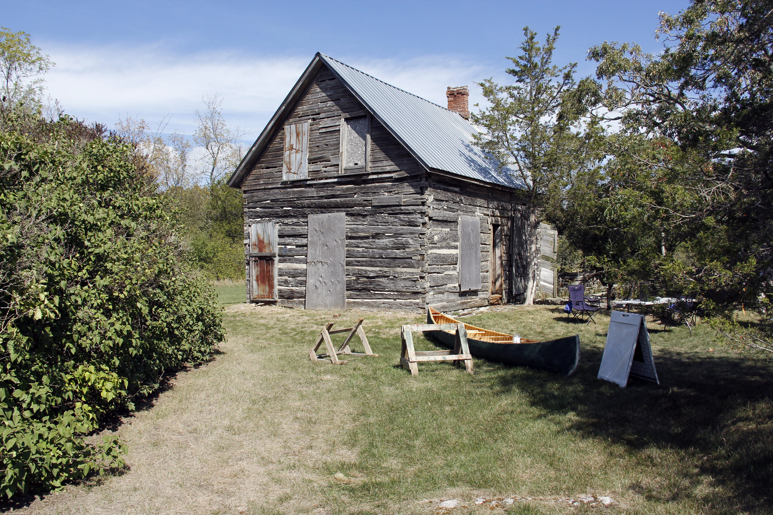 <p>The Moses Hudgin Log House. (Desirée Decoste/Gazette staff)</p>
