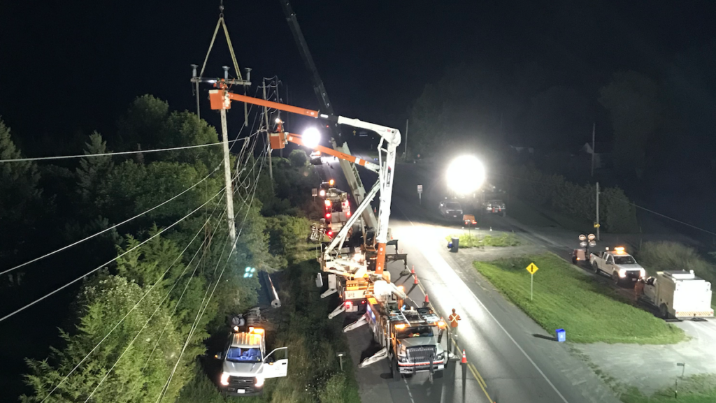 <p>GETTING A GOOD CONNECTION- Hydro One Crews install a smart switch near Picton this summer. (Hydro One photo)</p>
