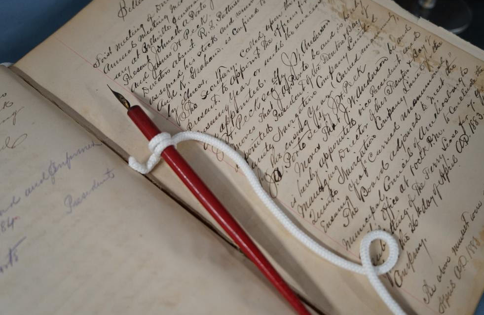 <p>CAPTAIN&#8217;S LOG- A Log book that&#8217;s part of the Mariner&#8217;s Museum collection. (Submitted Photo)</p>
