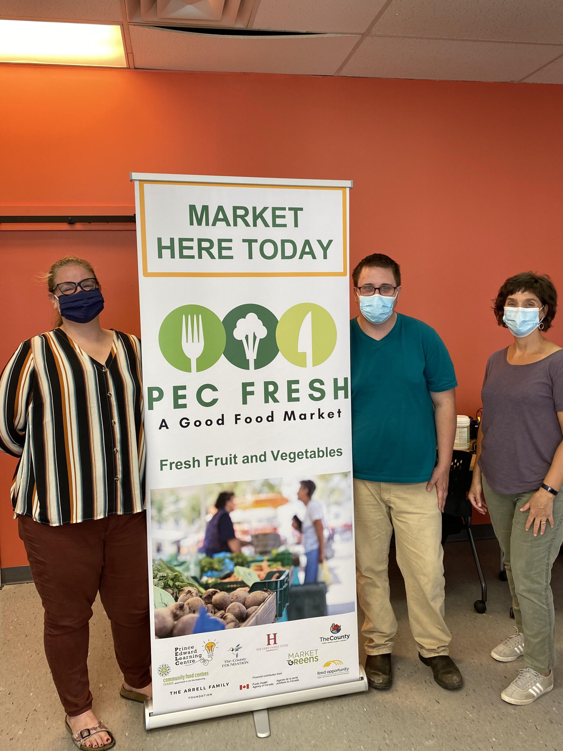 <p>A FRESH TAKE ON FOOD- (L-R) Bethany MacInnes, Lead Instructor at PELC, Bradely O’Neil, student and Instructor Robyn Cakebread introduce the new, year-round market to be held Wednesdays at PELC (Submitted Photo).</p>
