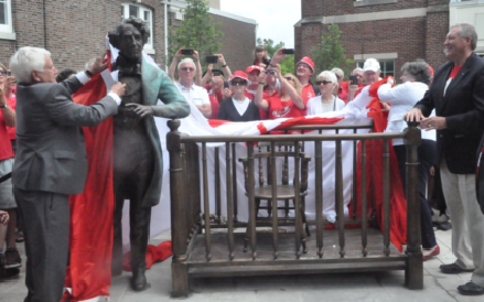 <p>The Macdonald Project’s David Warrick unveils Holding Court before thousands on Canada Day 2015. (Adam Bramburger/Gazette File Photo)</p>
